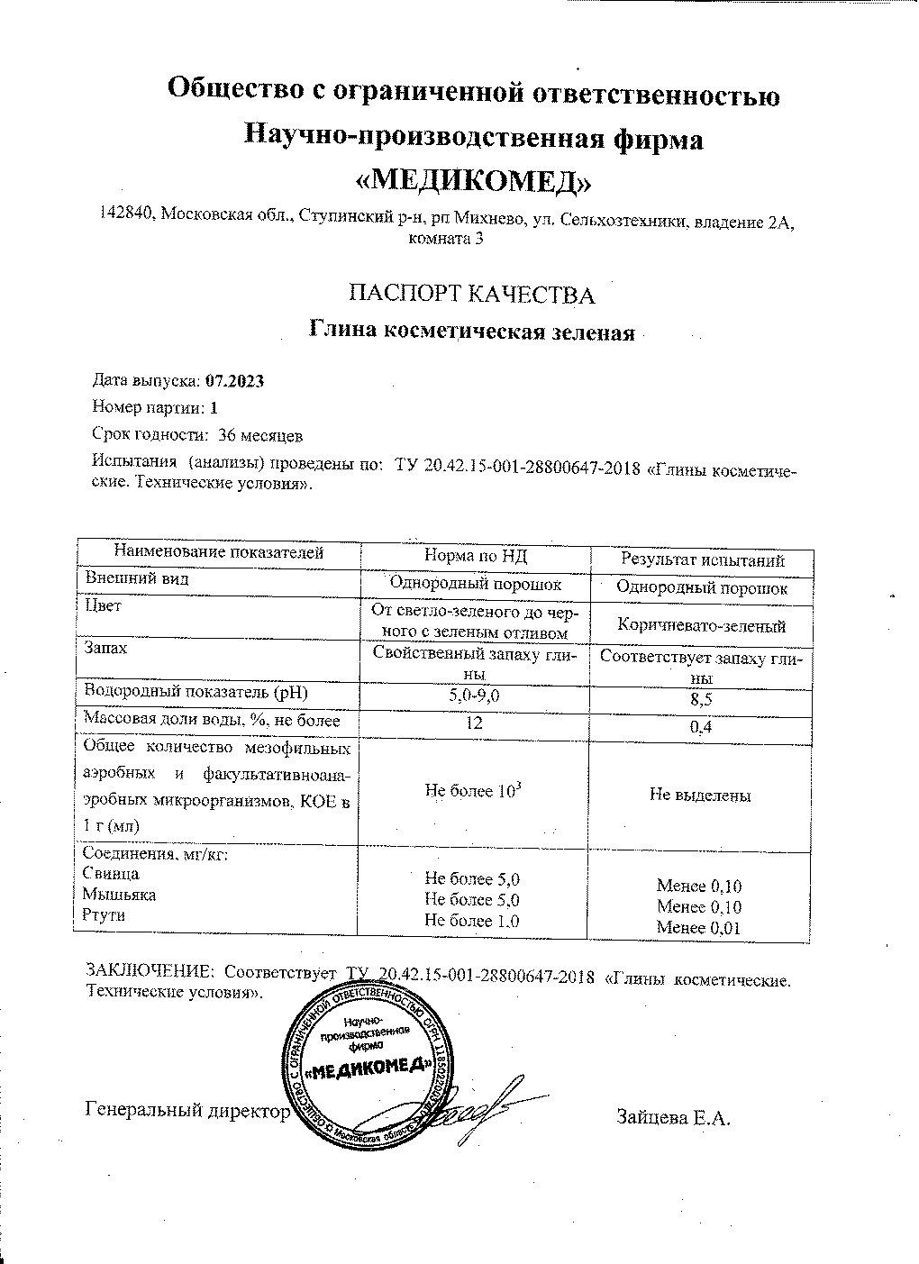 Паспорт №072023